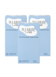 Набор из 3 упаковок ультратонких презервативов Pleasure Lab (по 12 шт.) - Pleasure Lab - купить с доставкой в Барнауле Набор из 3 упаковок ультратонких презервативов Pleasure Lab (по 12 шт.) - Pleasure Lab - купить с доставкой в Барнауле