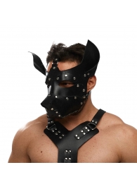 Черная кожаная маска «Собака» - Crazy Handmade - купить с доставкой в Барнауле Черная кожаная маска «Собака» - Crazy Handmade - купить с доставкой в Барнауле