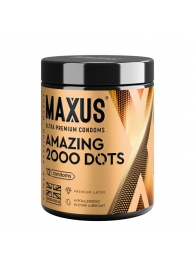 Точечные презервативы MAXUS 2000 Amazing Dots с железным кейсом - 12 шт. - Maxus - купить с доставкой в Барнауле