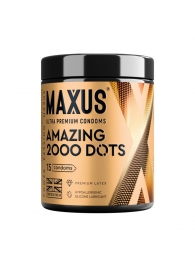 Точечные презервативы MAXUS 2000 Amazing Dots с железным кейсом - 15 шт. - Maxus - купить с доставкой в Барнауле