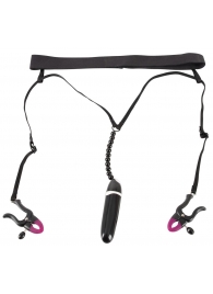 Женские вибростринги с зажимами для половых губ Spreader String with Vibrator - Orion - купить с доставкой в Барнауле Женские вибростринги с зажимами для половых губ Spreader String with Vibrator - Orion - купить с доставкой в Барнауле