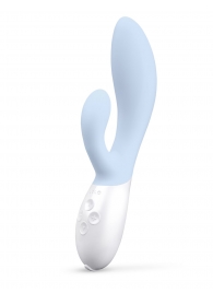 Нежно-голубой вибратор-кролик Lelo Ina 3 - 20 см. - Lelo купить в Барнауле с доставкой в Orgasmix.ru Нежно-голубой вибратор-кролик Lelo Ina 3 - 20 см. - Lelo