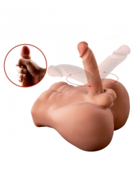 Телесный мужской торс с вибрацией и возвратно-поступательными движениями Bartlett - SHEQU купить в Барнауле с доставкой в Orgasmix.ru Телесный мужской торс с вибрацией и возвратно-поступательными движениями Bartlett - SHEQU