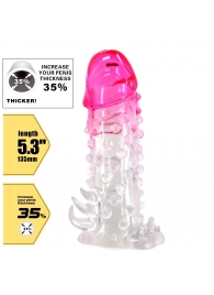 Прозрачно-розовая насадка на пенис Wilford - 13,5 см. - Baile - в Барнауле купить с доставкой Прозрачно-розовая насадка на пенис Wilford - 13,5 см. - Baile - в Барнауле купить с доставкой