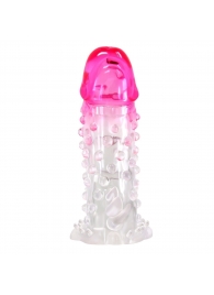 Прозрачно-розовая насадка на пенис Wilford - 13,5 см. - Baile - в Барнауле купить с доставкой Прозрачно-розовая насадка на пенис Wilford - 13,5 см. - Baile - в Барнауле купить с доставкой