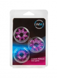 Набор из 3 лиловых эрекционных колец различной формы - Erowoman-Eroman - в Барнауле купить с доставкой Набор из 3 лиловых эрекционных колец различной формы - Erowoman-Eroman - в Барнауле купить с доставкой