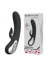 Черный вибратор-кролик Romance Massage - 24 см. - Baile купить в Барнауле с доставкой в Orgasmix.ru Черный вибратор-кролик Romance Massage - 24 см. - Baile