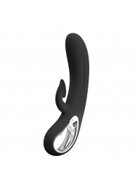 Черный вибратор-кролик Romance Massage - 24 см. - Baile купить в Барнауле с доставкой в Orgasmix.ru Черный вибратор-кролик Romance Massage - 24 см. - Baile