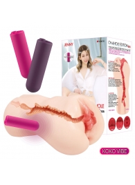 Мастурбатор-вагина с вибрацией Jenny Onahole edition 005 - KOKOS - в Барнауле купить с доставкой