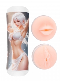 Двусторонний мастурбатор в колбе аниме - вагина и ротик - Tokyo Style - в Барнауле купить с доставкой