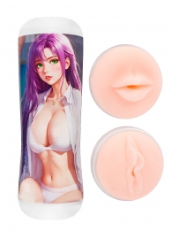 Двусторонний мастурбатор аниме - ротик и вагина - Tokyo Style - в Барнауле купить с доставкой