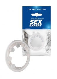 Эрекционное кольцо с мягкой стимулирующей насадкой - Sex Expert - в Барнауле купить с доставкой Эрекционное кольцо с мягкой стимулирующей насадкой - Sex Expert - в Барнауле купить с доставкой