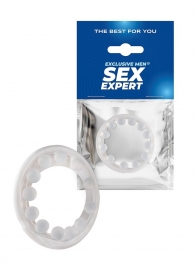 Эрекционное кольцо со стимулирующими шариками на поверхности - Sex Expert - в Барнауле купить с доставкой Эрекционное кольцо со стимулирующими шариками на поверхности - Sex Expert - в Барнауле купить с доставкой