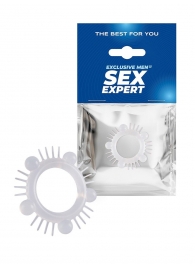 Эластичное эрекционное кольцо с шишечками и шипами - Sex Expert - в Барнауле купить с доставкой Эластичное эрекционное кольцо с шишечками и шипами - Sex Expert - в Барнауле купить с доставкой