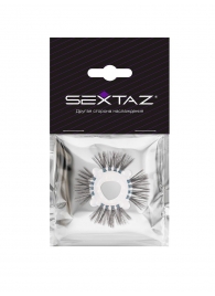 Эластичное эрекционное кольцо с черными «ресничками» - Sextaz - в Барнауле купить с доставкой