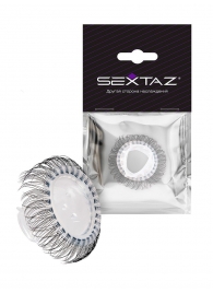 Эластичное эрекционное кольцо с длинными черными «ресничками» - Sextaz - в Барнауле купить с доставкой