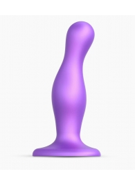 Фиолетовая насадка Strap-On-Me Dildo Plug Curvy size M - Strap-on-me - купить с доставкой в Барнауле