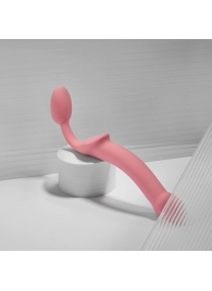 Розовый безремневой страпон Strap-on-me Semi-Realistic Bendable Strap-On size L - Strap-on-me - купить с доставкой в Барнауле