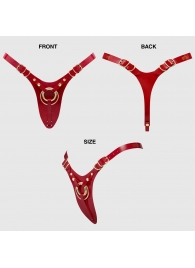 Красный пояс для фиксации насадок Strap-On-Me Leatherette Harness Fabulous - Strap-on-me - купить с доставкой в Барнауле