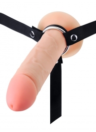 Мужской полый страпон на регулируемых ремешках - 22 см. - Sex Expert - купить с доставкой в Барнауле