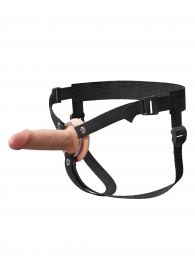 Телесный пустотелый фаллопротез 5’’ Hollow Silicone Strap-On - 14 см. - Pipedream - купить с доставкой в Барнауле