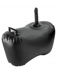 Черное надувное кресло с платформой для фиксации дилдо Body Dock Inflatable Love Seat - Pipedream - купить с доставкой в Барнауле