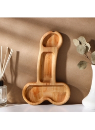 Деревянное блюдо для подачи в форме члена (25 х 16,5 х 1,7 см) - Сима-Ленд - купить с доставкой в Барнауле