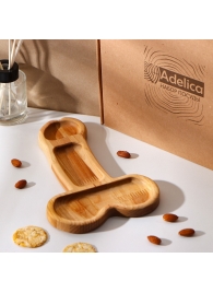 Деревянное блюдо для подачи в форме члена (25 х 16,5 х 1,7 см) - Сима-Ленд - купить с доставкой в Барнауле