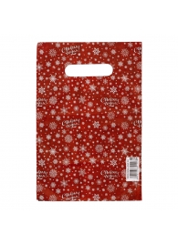 Красный подарочный новогодний пакет с вырубной ручкой (20х30 см) - Сима-Ленд - купить с доставкой в Барнауле