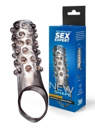 Дымчатая насадка на пенис с выпуклостями - 11 см. - Sex Expert - в Барнауле купить с доставкой