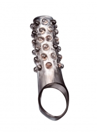 Дымчатая насадка на пенис с выпуклостями - 11 см. - Sex Expert - в Барнауле купить с доставкой