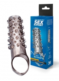 Дымчатая насадка на пенис с шипами и выпуклостями - 12 см. - Sex Expert - в Барнауле купить с доставкой