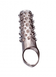 Дымчатая насадка на пенис с шипами и выпуклостями - 12 см. - Sex Expert - в Барнауле купить с доставкой