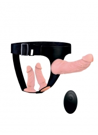 Женский страпон с 3 насадками и вибрацией - Erowoman-Eroman - купить с доставкой в Барнауле