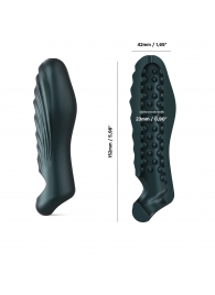 Серая силиконовая насадка на пенис с подхватом Manwan Ryzer - Manwan - в Барнауле купить с доставкой