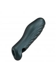 Серая силиконовая насадка на пенис с подхватом Manwan Ryzer - Manwan - в Барнауле купить с доставкой