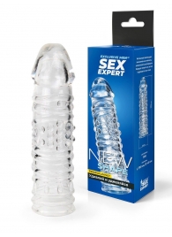 Прозрачная закрытая насадка на пенис - 17 см. - Sex Expert - в Барнауле купить с доставкой