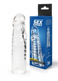 Прозрачная закрытая насадка на член - 15 см. - Sex Expert - в Барнауле купить с доставкой