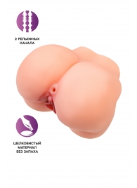 Реалистичный мастурбатор в форме попки с 2 любовными входами - No Name - в Барнауле купить с доставкой