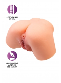 Телесный реалистичный мастурбатор-полуторс с 2 любовными входами - No Name - в Барнауле купить с доставкой