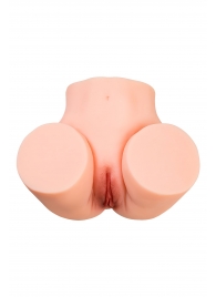 Телесный мастурбатор в форме попки с 2 любовными входами - No Name - в Барнауле купить с доставкой