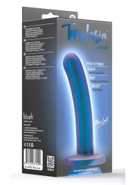 Синяя насадка с гладкой поверхностью Surrender 5.75 Inch Intermediate Pegging Dildo - 14,6 см. - Blush Novelties - купить с доставкой в Барнауле
