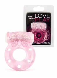 Розовое эрекционное виброкольцо с бабочкой - 1137 - в Барнауле купить с доставкой