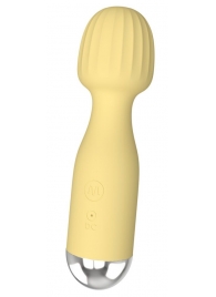 Желтый мини-вибратор с шаровидной головкой - Boys of Toys