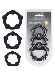 Набор из 3 эрекционных колец Beaded Silicone Cockring Set - Shots Media BV - в Барнауле купить с доставкой