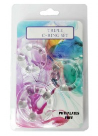 Набор из 3 эрекционных прозрачных колец - Boys of Toys - в Барнауле купить с доставкой