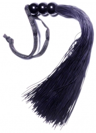 Черная силиконовая плетка - 25,4 см. - Boys of Toys - купить с доставкой в Барнауле