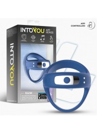 Синее интерактивное эрекционное виброкольцо Rank - Intoyou - в Барнауле купить с доставкой