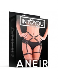 Черные стрепы на бёдра Aneir - Intoyou - купить с доставкой в Барнауле