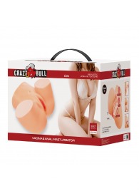 Телесный мастурбатор Liora с 2 любовными тоннелями - Baile - в Барнауле купить с доставкой